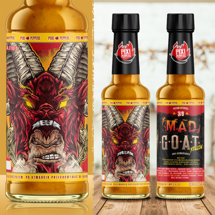 ostry sos chili Pixi Peppers Mad Goat Yellow